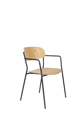 SILLA / ARMCHAIR JOLIEN BLACK WOOD NATURAL