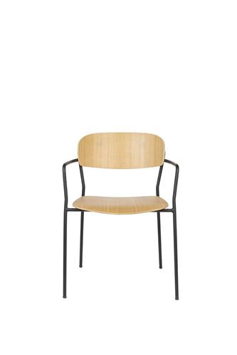 SILLA / ARMCHAIR JOLIEN BLACK WOOD NATURAL