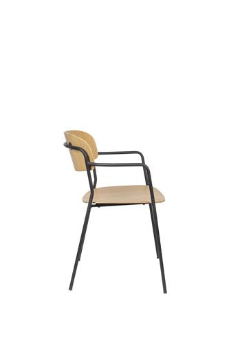 SILLA / ARMCHAIR JOLIEN BLACK WOOD NATURAL