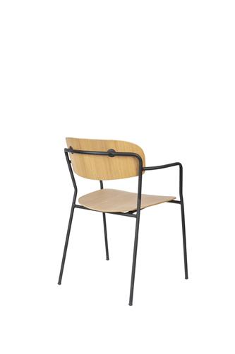 SILLA / ARMCHAIR JOLIEN BLACK WOOD NATURAL