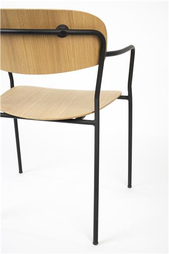 SILLA / ARMCHAIR JOLIEN BLACK WOOD NATURAL