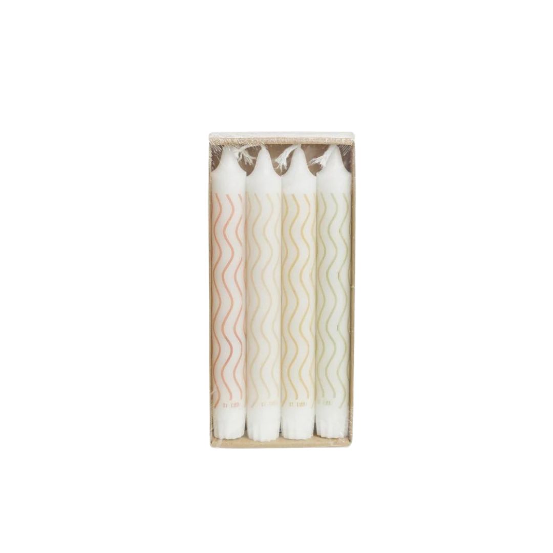 VELA | Set Velas Candelabro Print Ondas