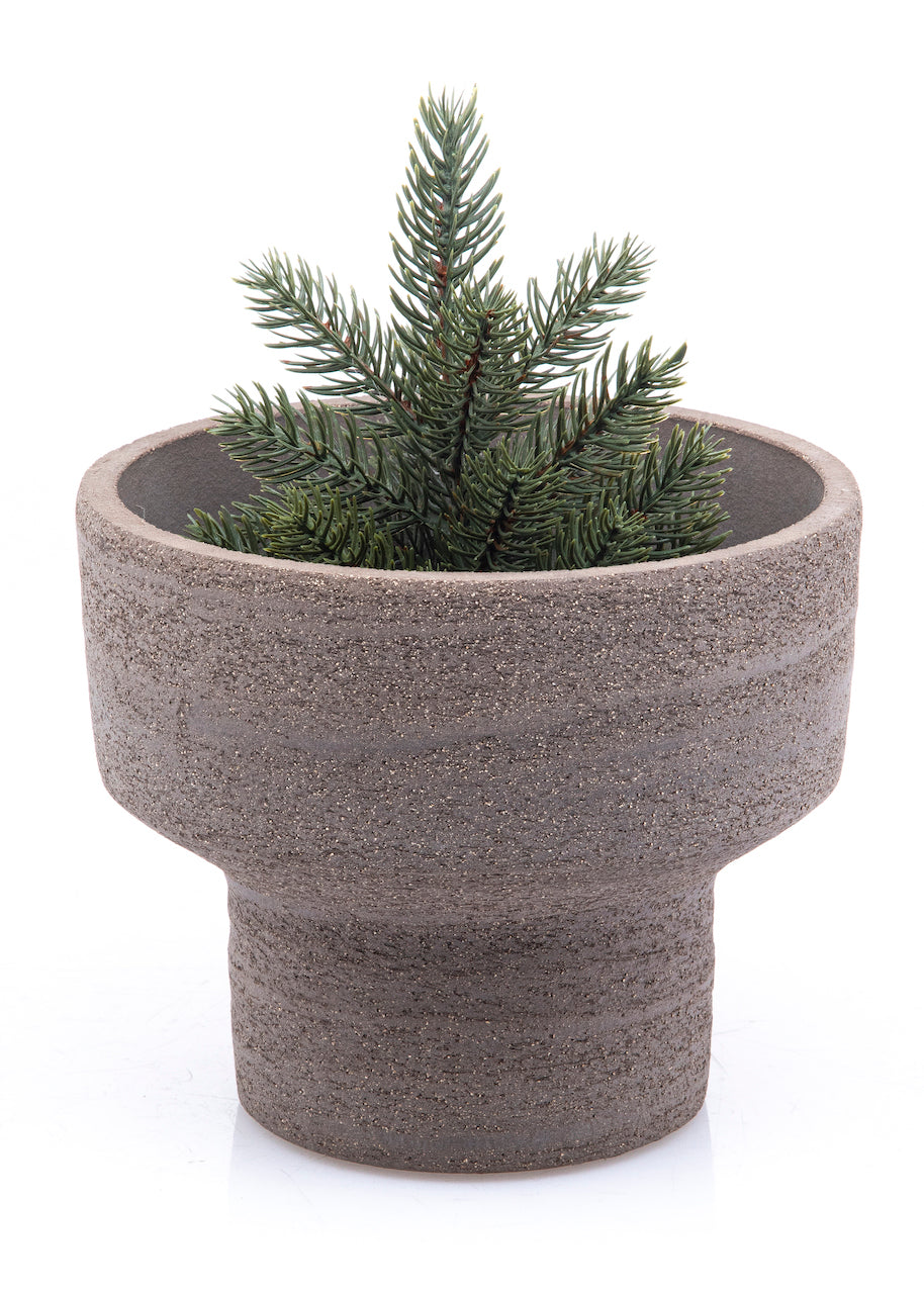 COPÓN COLOR TAUPE INDOOR HECHO A MANO 100% WATERPROOF / 18D X 15H CM