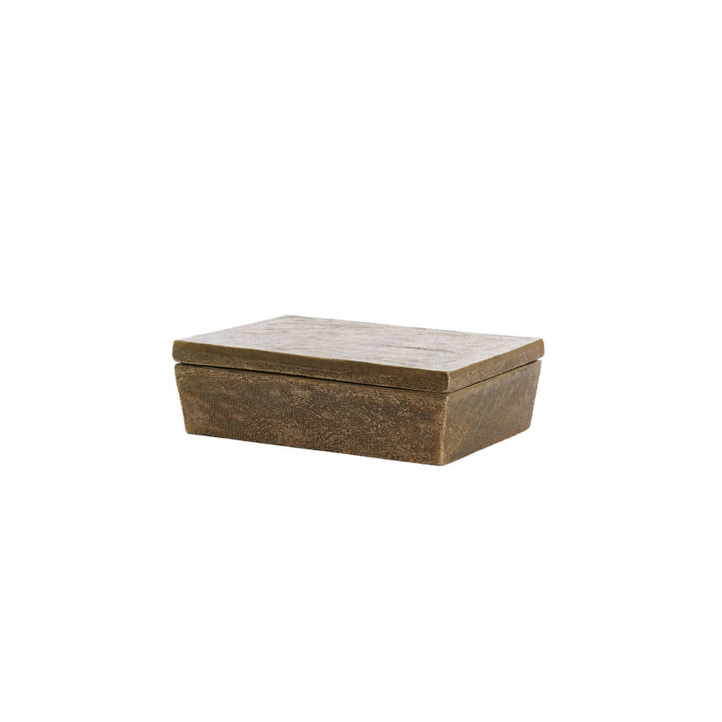 Caja con Tapa de Metal | Elegante y Funcional | 10A X 13L X 7.5H CM