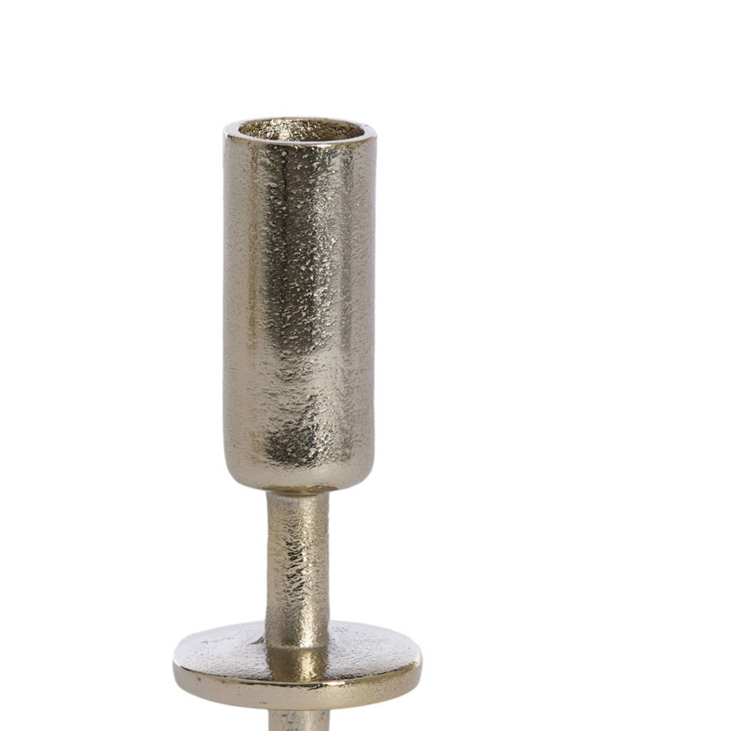 Candelabro Light Gold de Metal – Elegante y Sofisticado | 6D X 17H CM