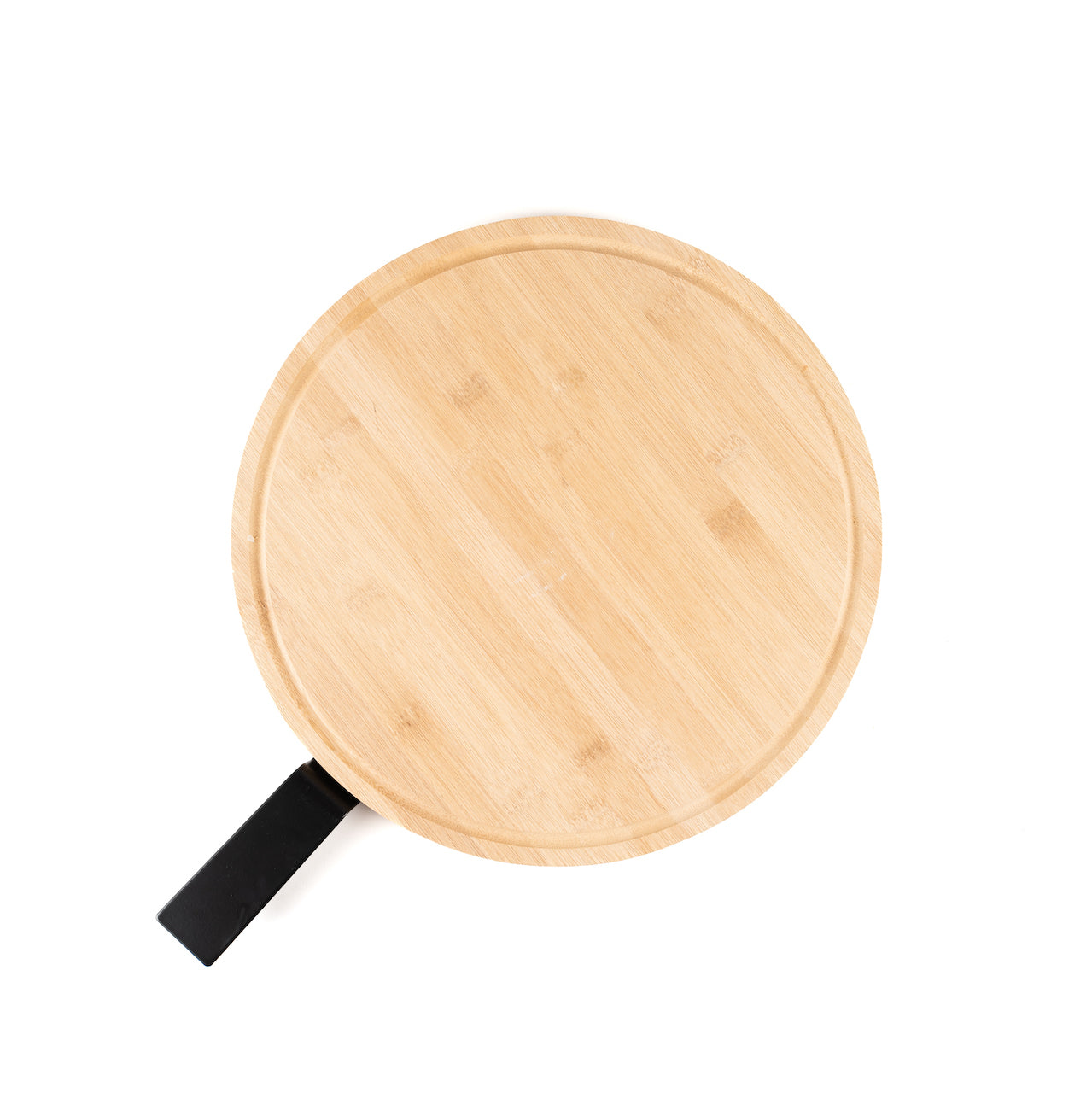 TABLA LAZY SUSAN CON MANGO METAL NEGRO / 47A X 35P X 3H CM