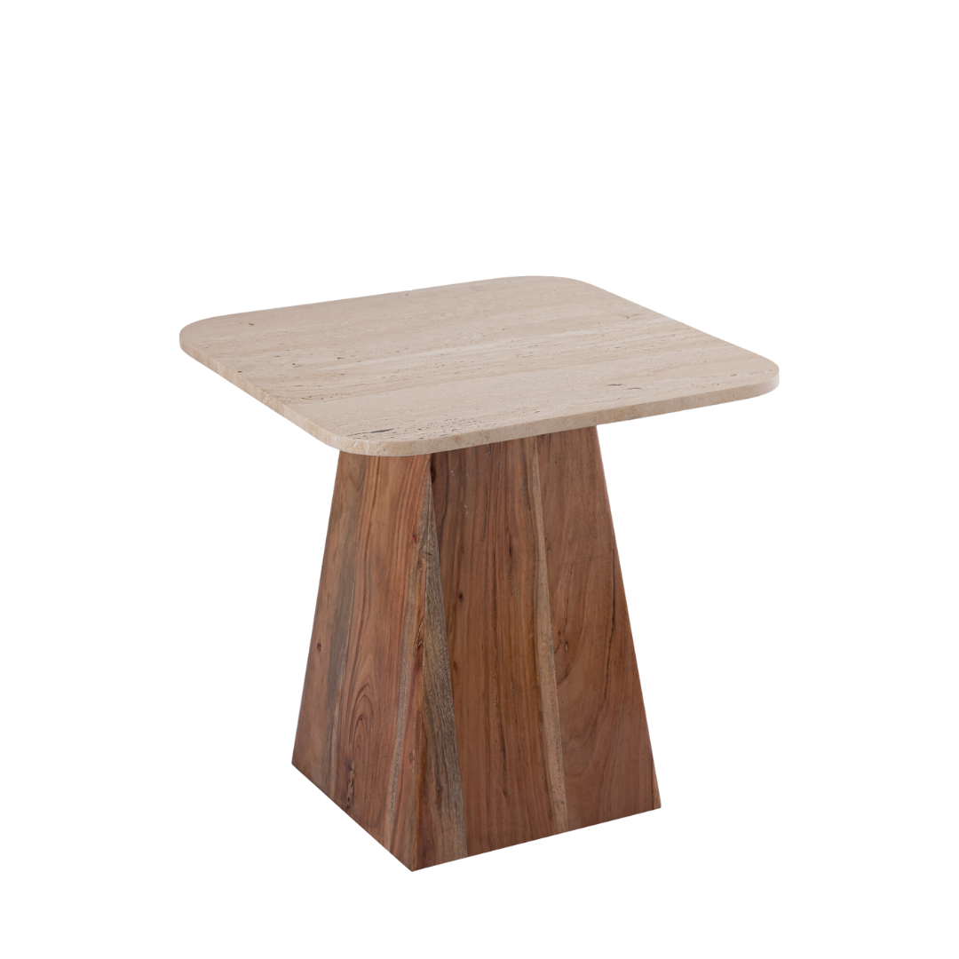 MESA LATERAL | Bronco/ mármol maderaBronco/ mármol madera LOW