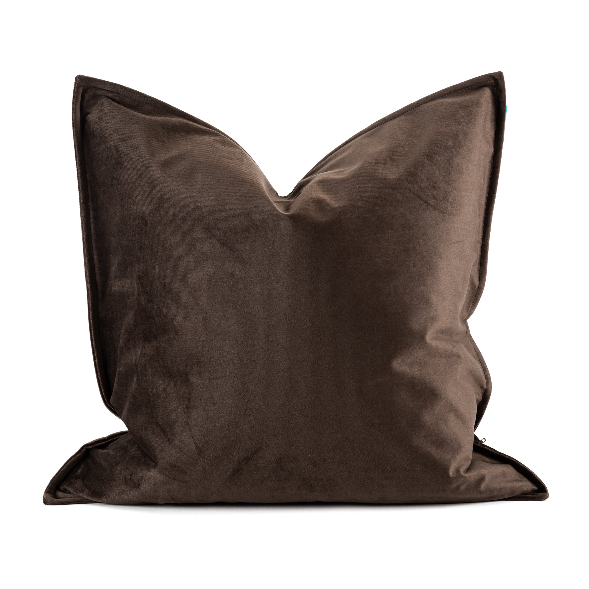 COJÍN | Terciopelo 100% poliéster café hecho en España 50 X 50 CM