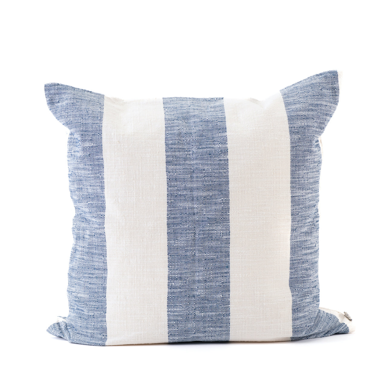 COJÍN | Lino líneas celestes y blancas sin vivo 60 X 60 CM