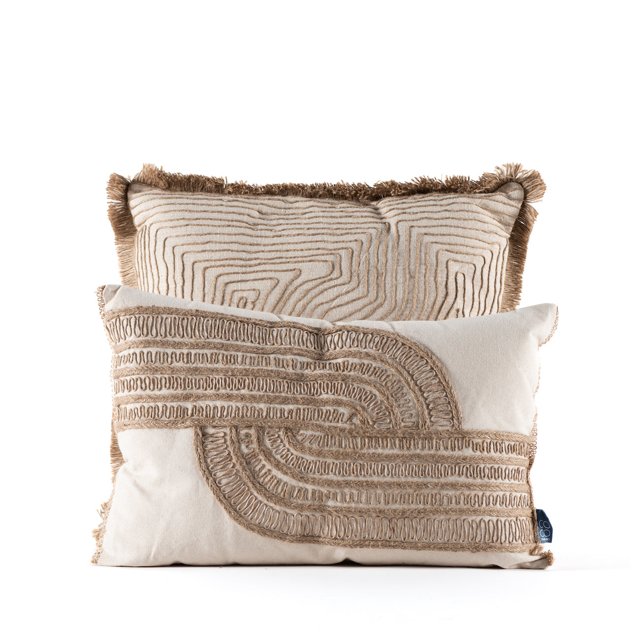 Cojín Lino con Tejido Rafia - Textura y naturalidad