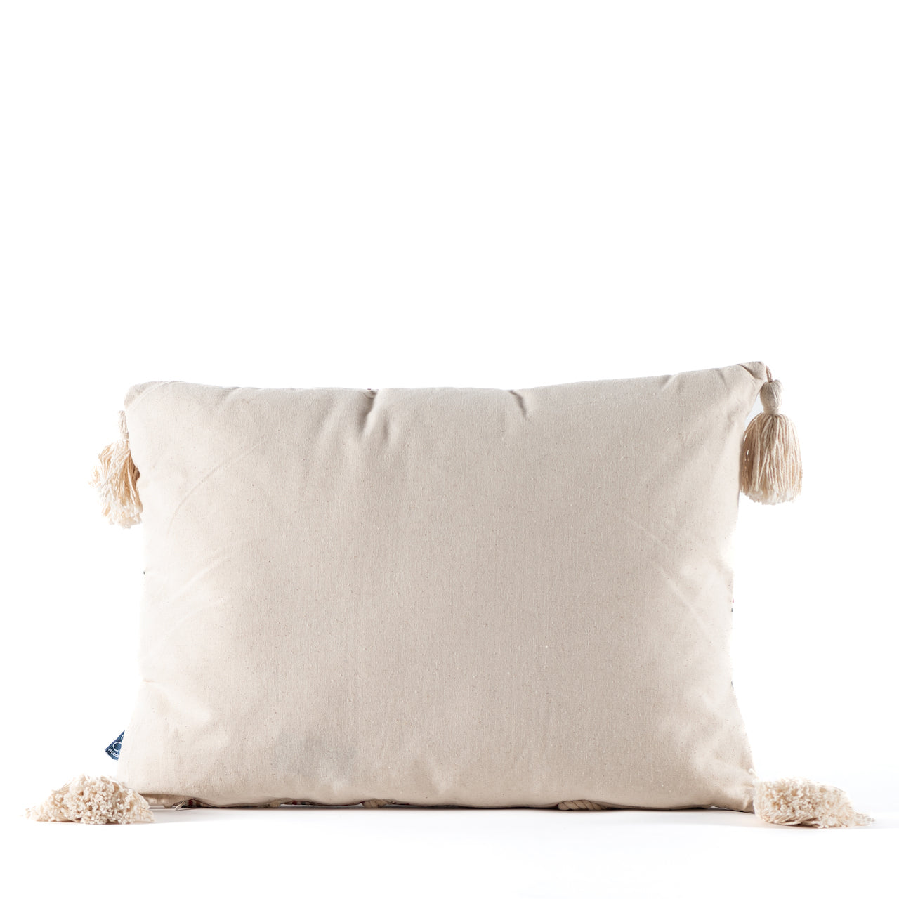 Cojín Lino Off White con Bordados Colores (35x50) - Estilo y confort en cada rincón