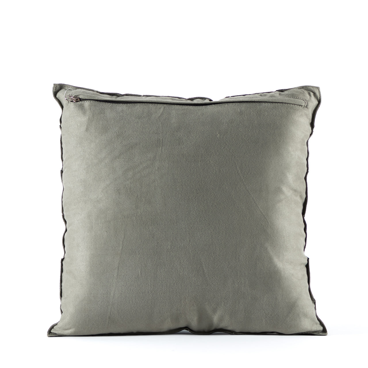 COJIN CUERO PATCHWORK VERDE 45 X 45 CM