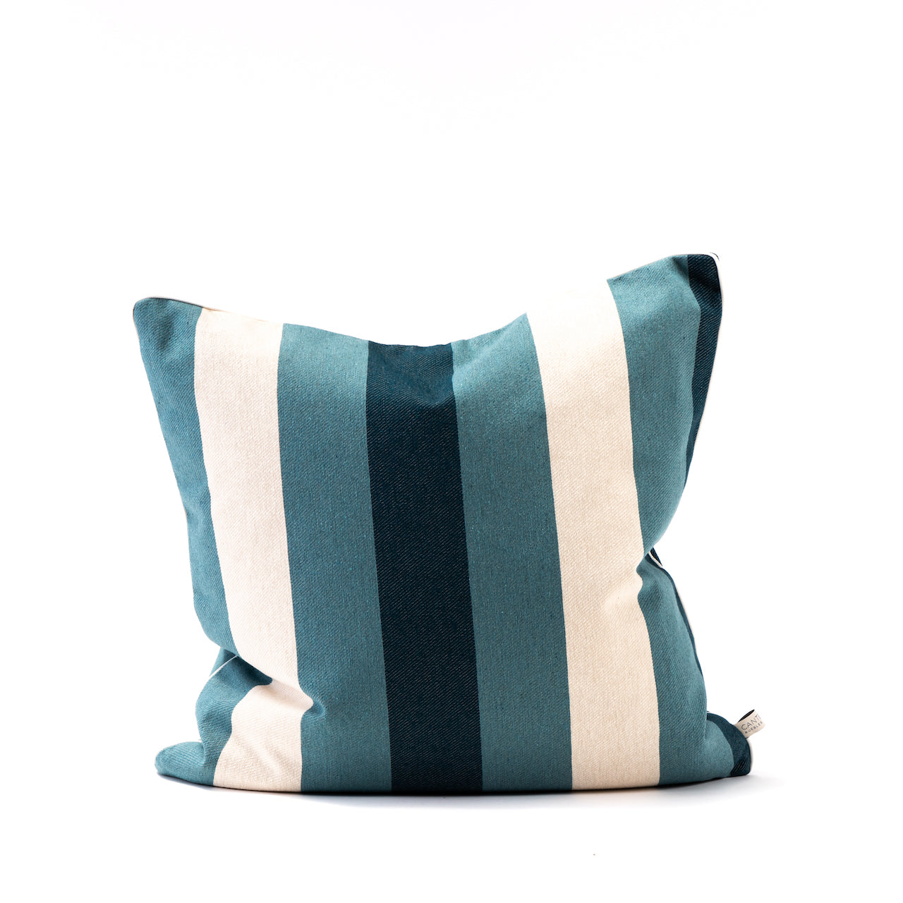 COJIN SUNBRELLA RAYADO PETRÓLEO VIVO CREMA 50 X 50 CM