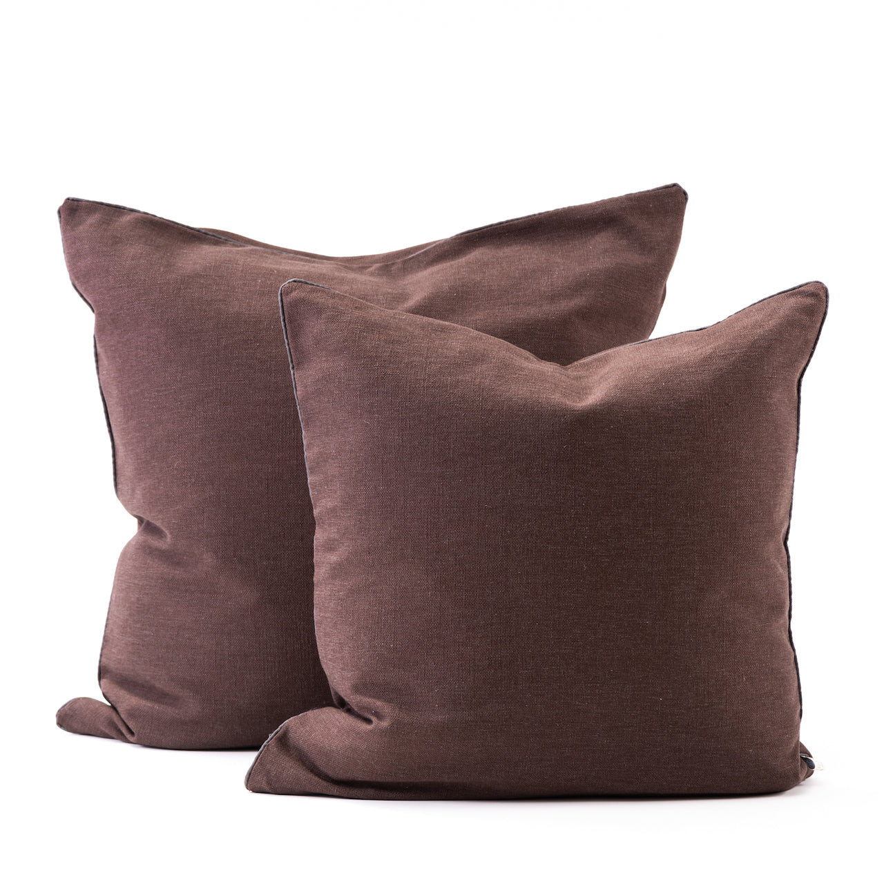 COJIN LINO CHOCOLATE VIVO GRIS 50 X 50 CM