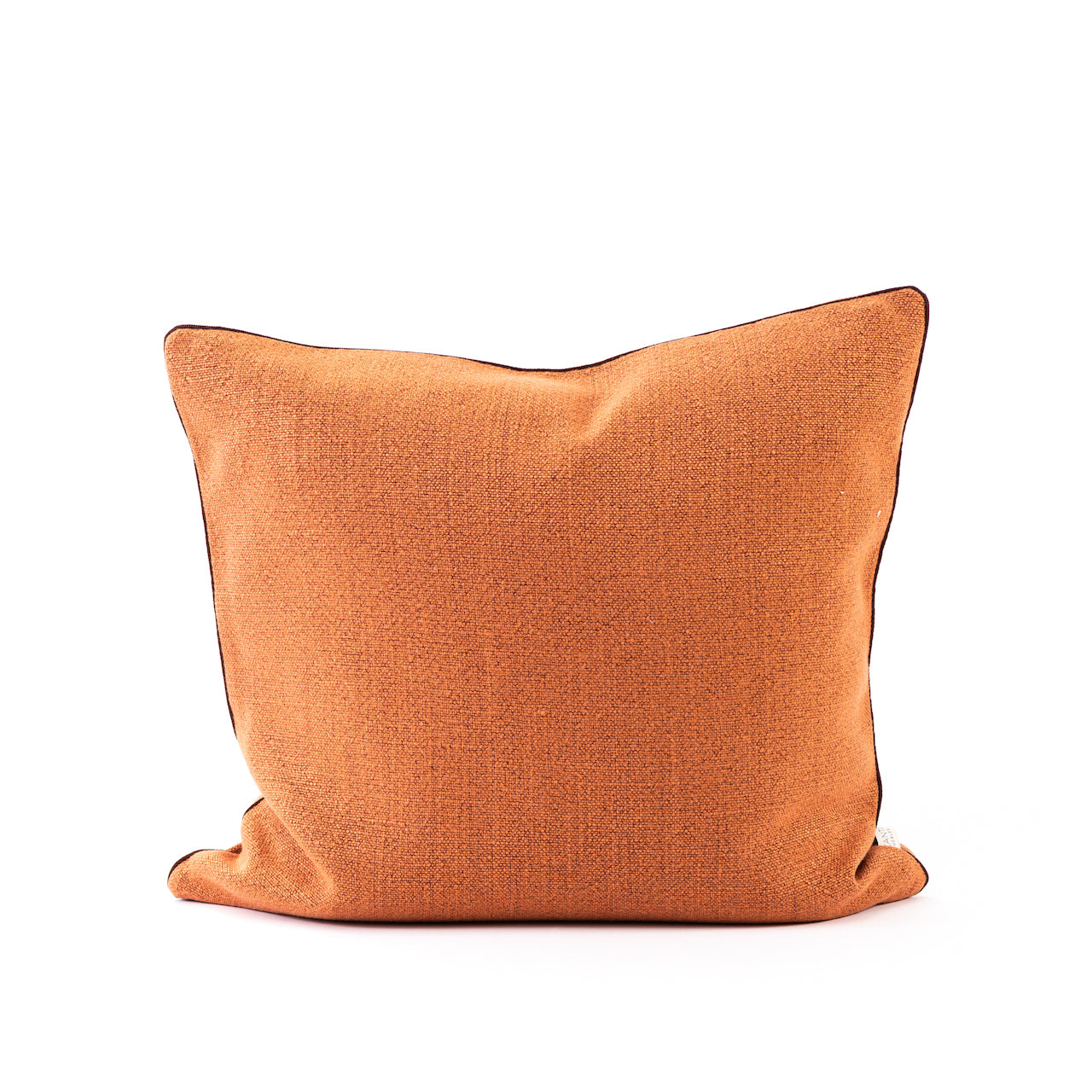 COJÍN LINO LADRILLO VIVO CAFÉ 50 X 50 CM