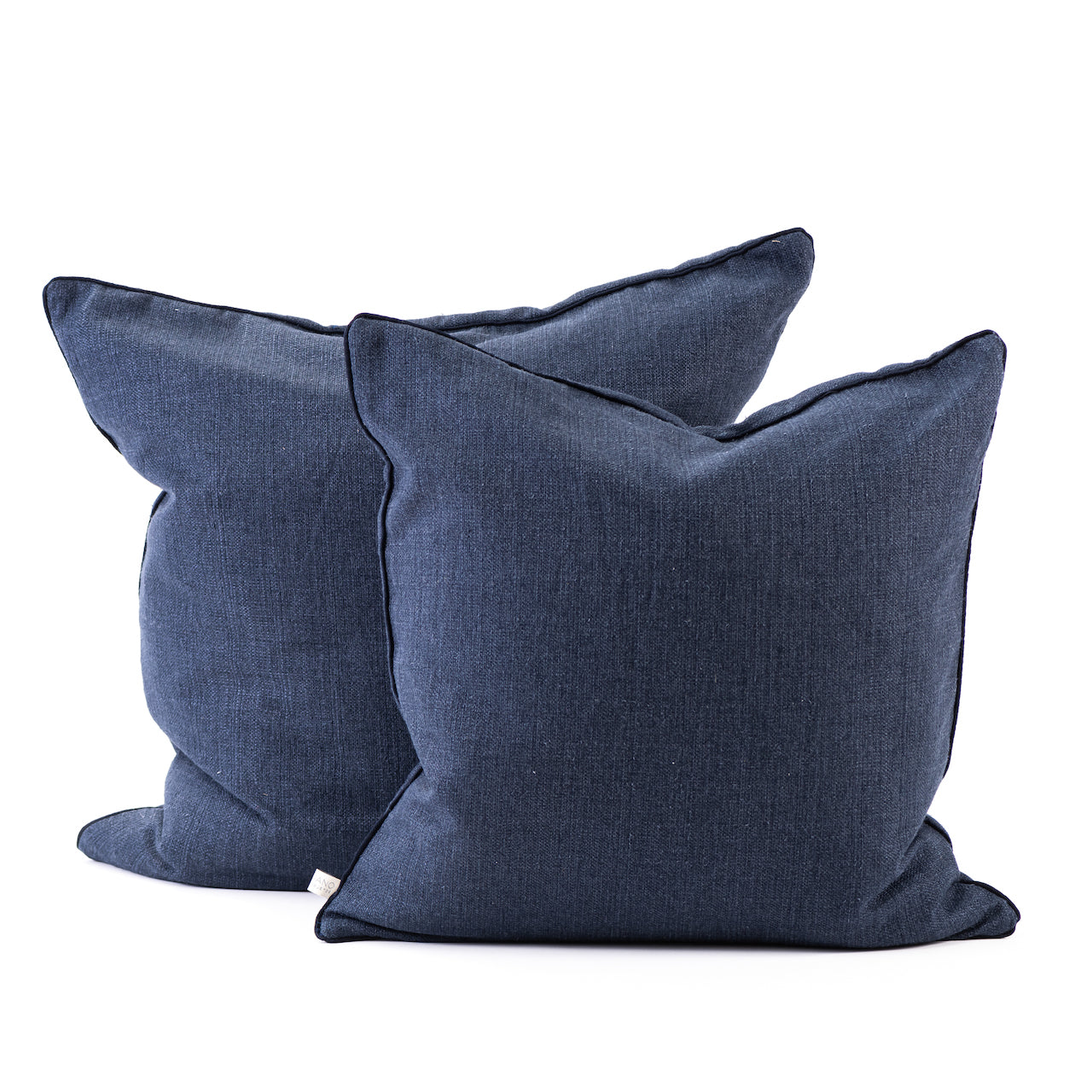 COJIN LINO AZUL MARINO VIVO AZUL 50 X 50 CM