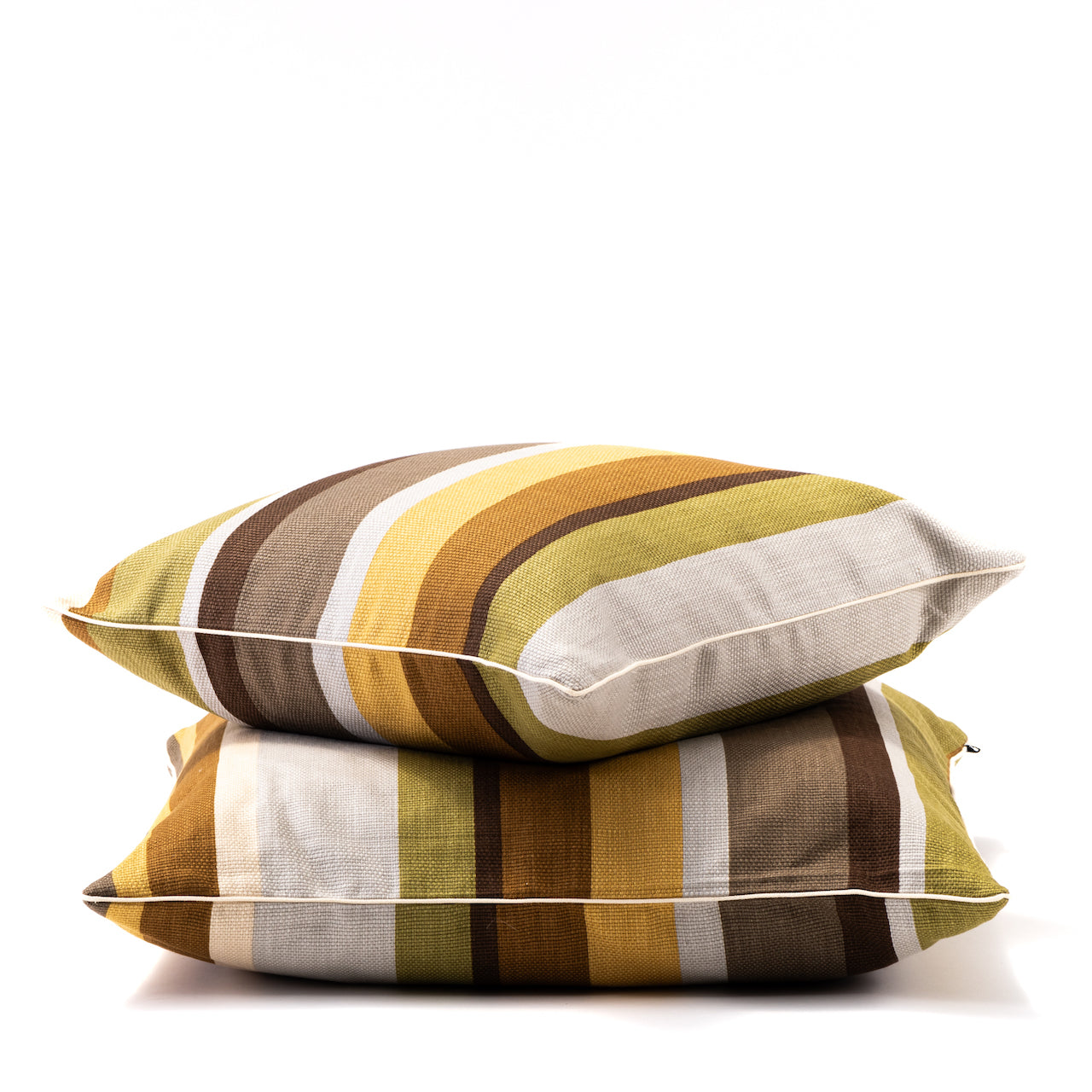 COJÍN RAYAS OTOÑO VIVO BLANCO 50 X 50 CM