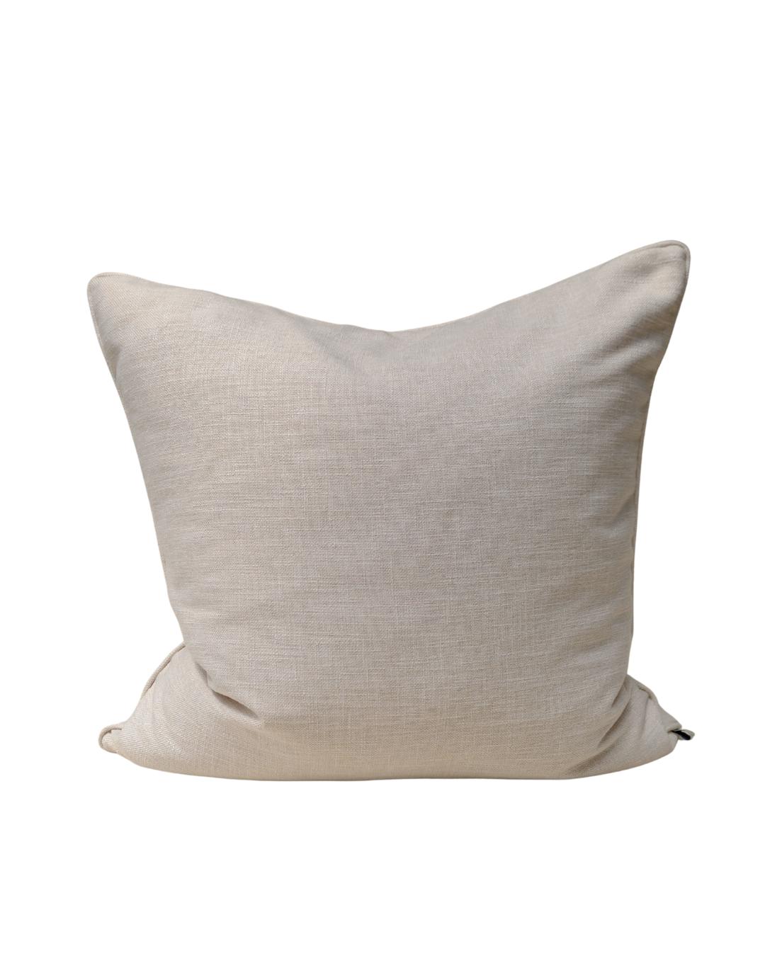 COJIN LINO GRUESO NATURAL CON VIVO MISMA TELA / 60 X 60 CM
