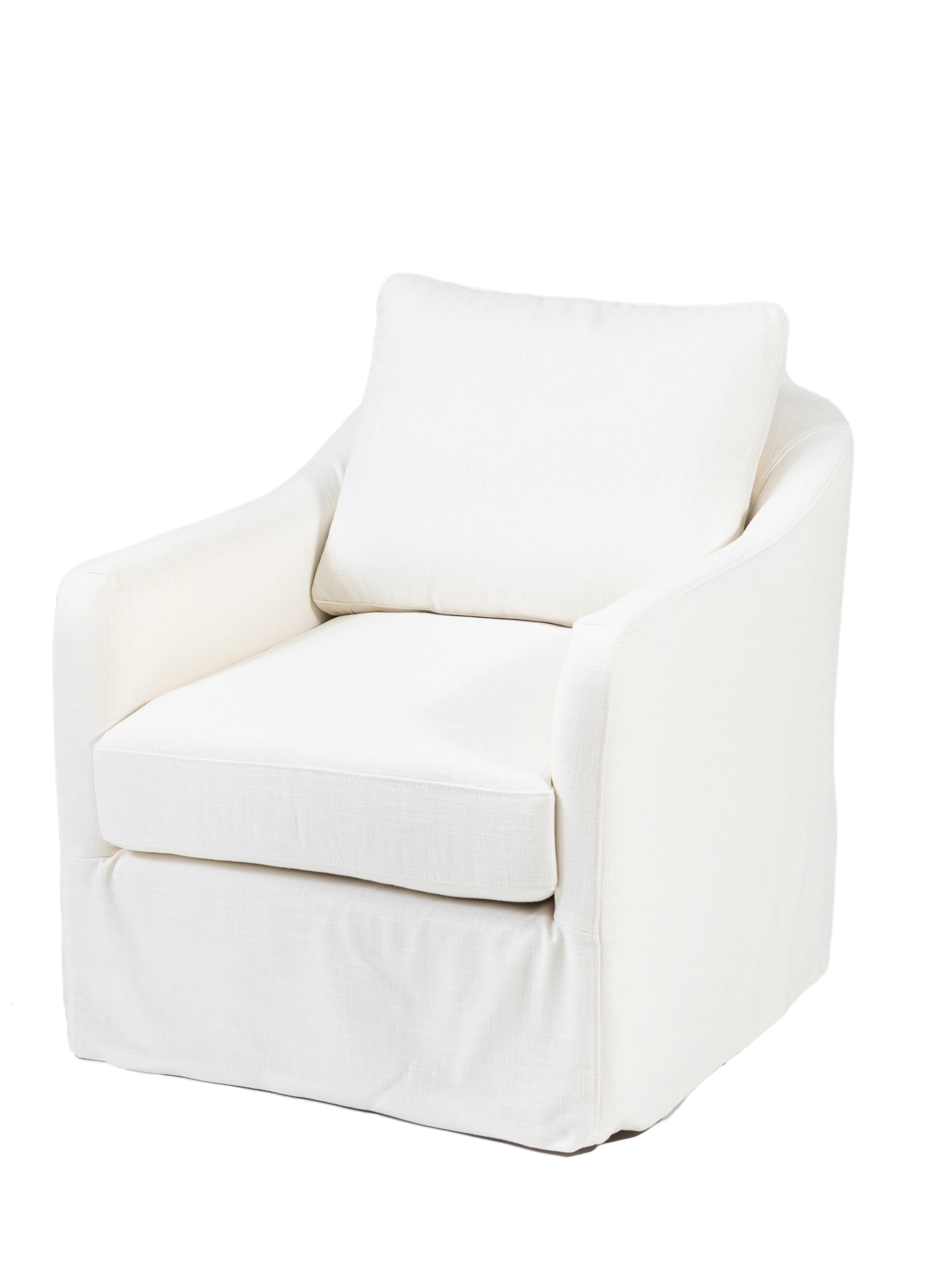 SILLÓN | Diana Swivel lino viscosa blanco