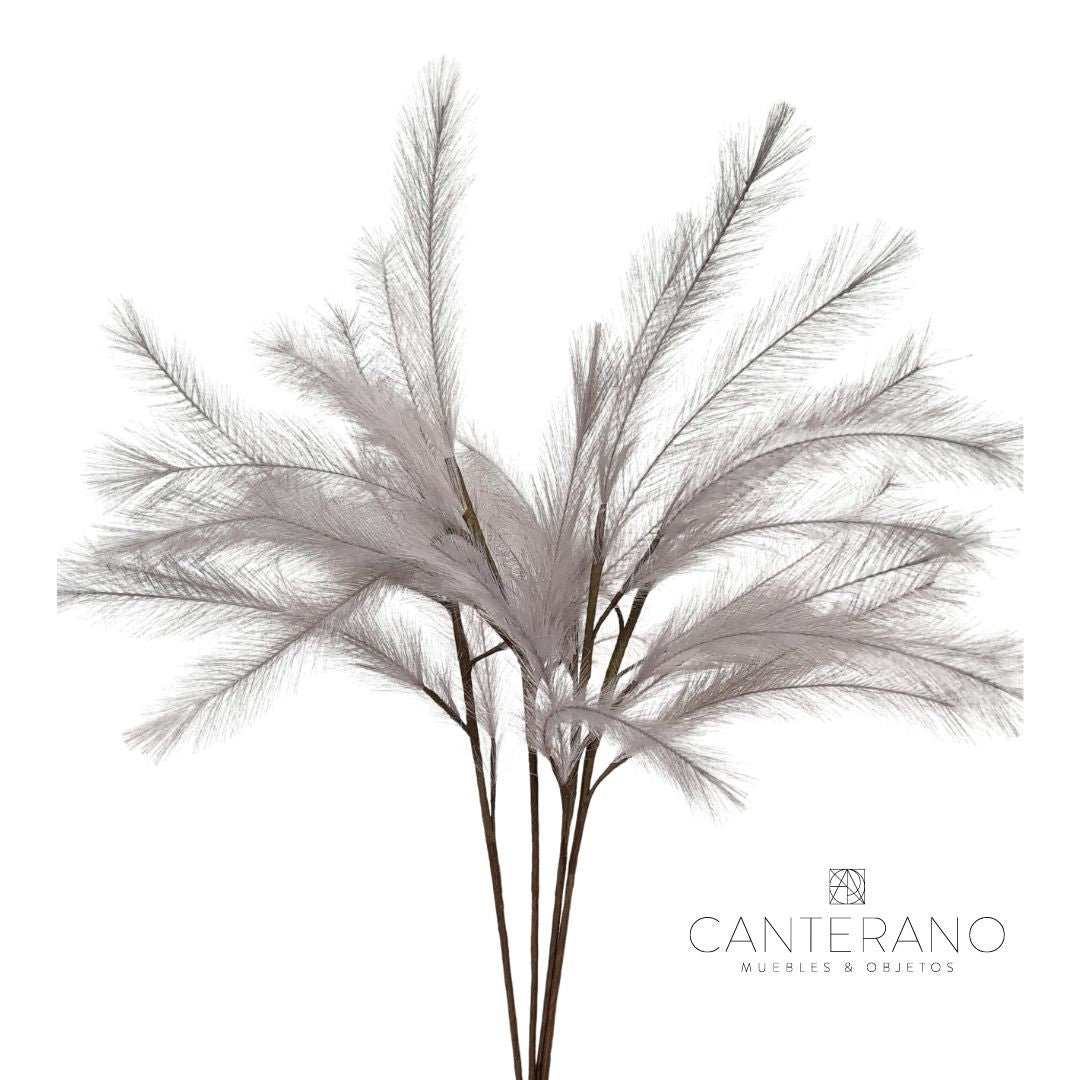 RAMAS Y FLORES | Rama Plumas Artificiales Gris