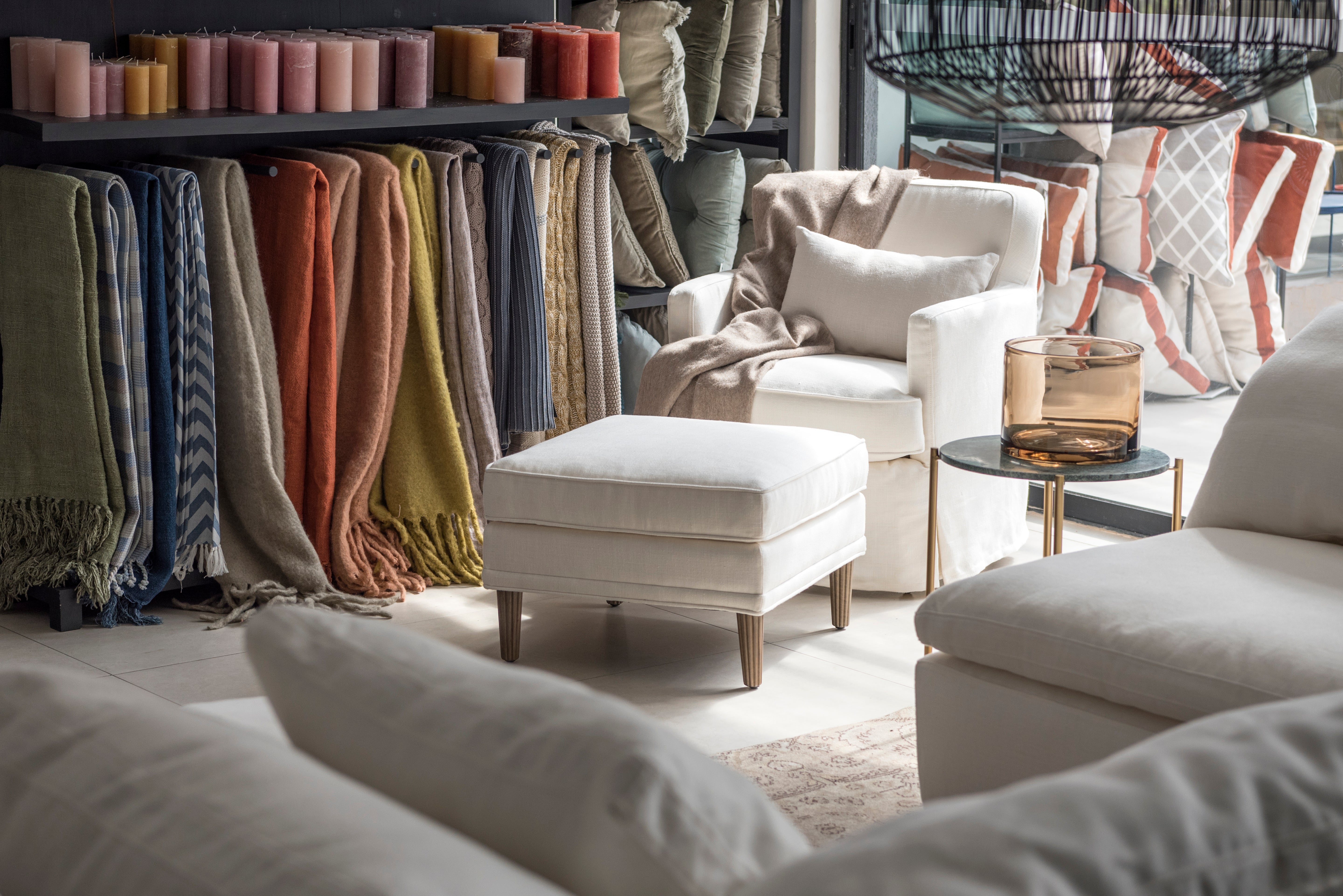 SILLÓN SET - Lino Grueso Blanco