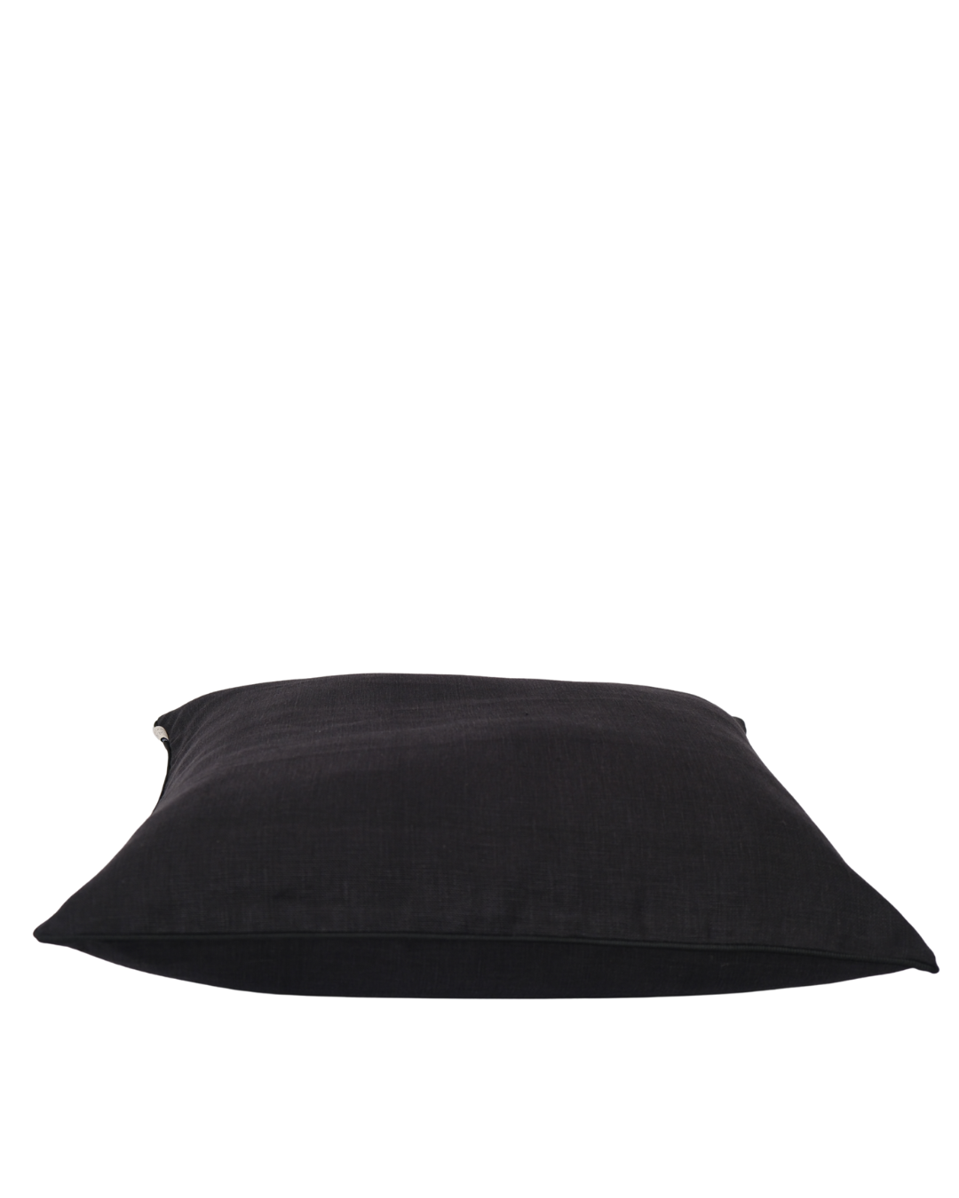 COJIN LINO NEGRO CON VIVO NEGRO / 50 X 50 CM