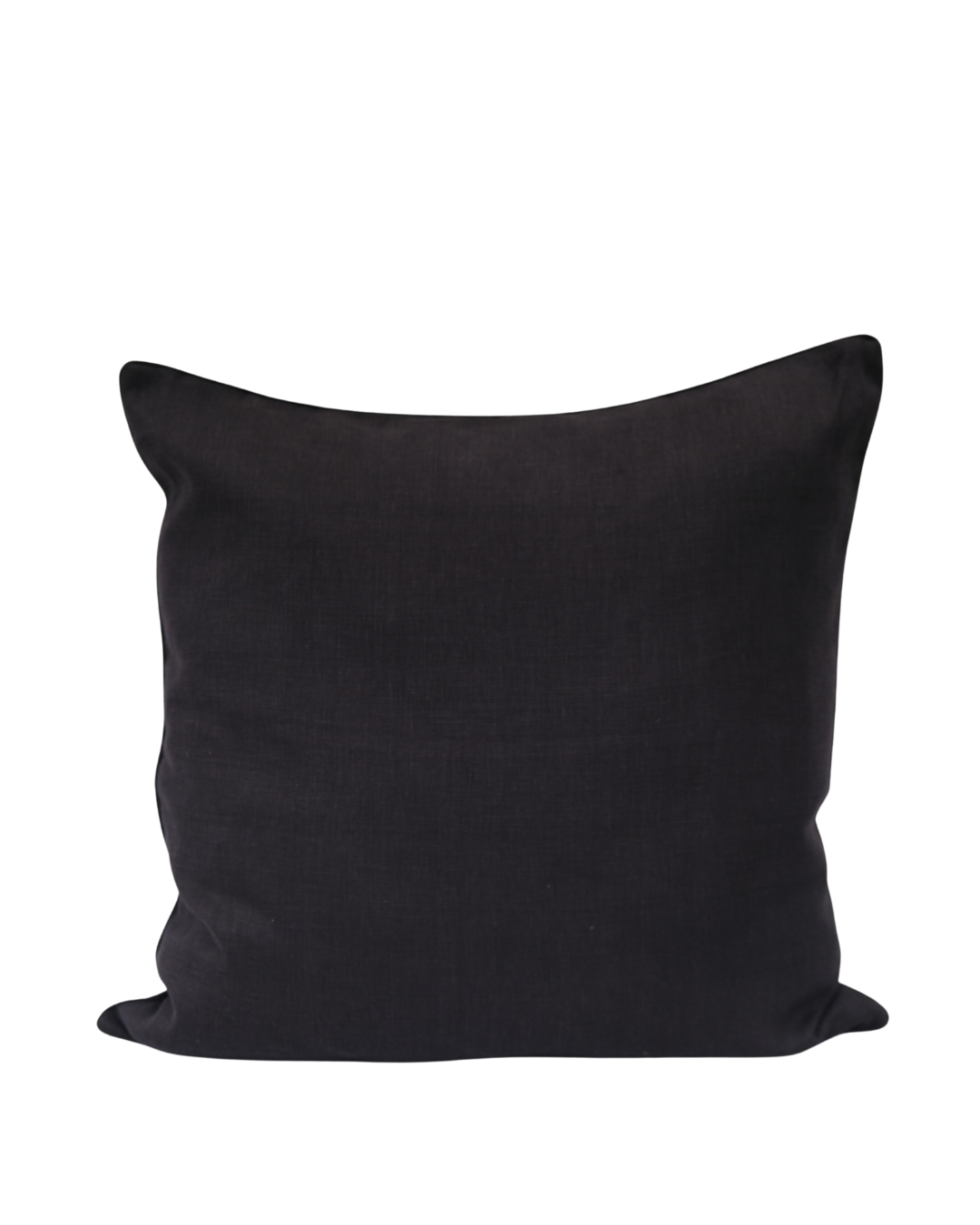 COJIN LINO NEGRO CON VIVO NEGRO / 60 X 60 CM