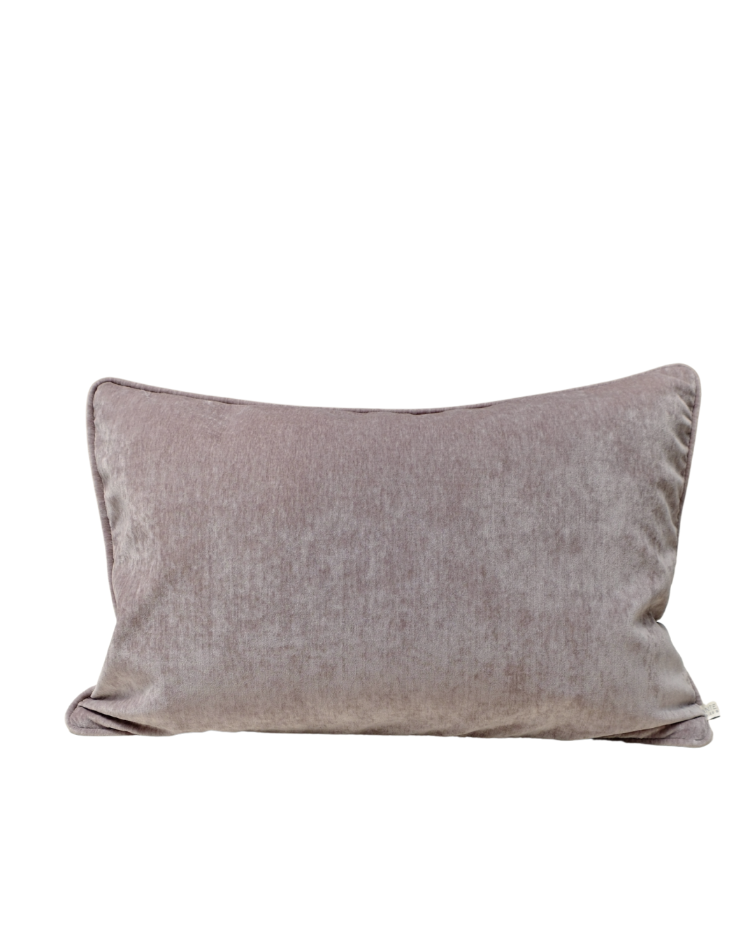 COJIN TERCIOPELO GRIS CLARO CON VIVO MISMA TELA / 60 X 40 CM