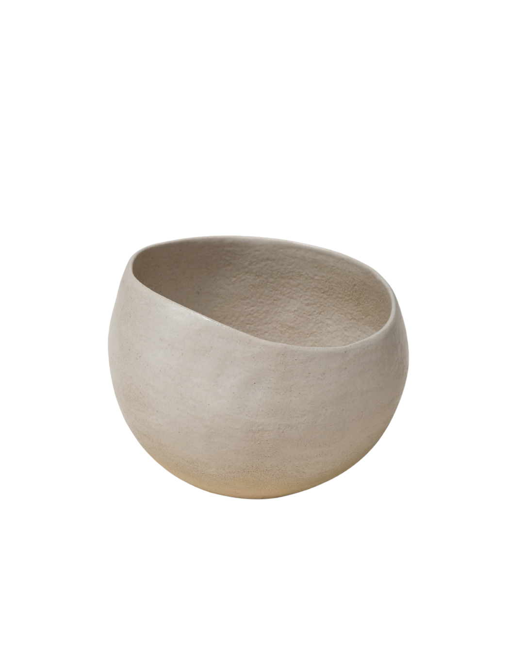 CERÁMICA | Bowl gres irregular blanco 25D x 19H cm