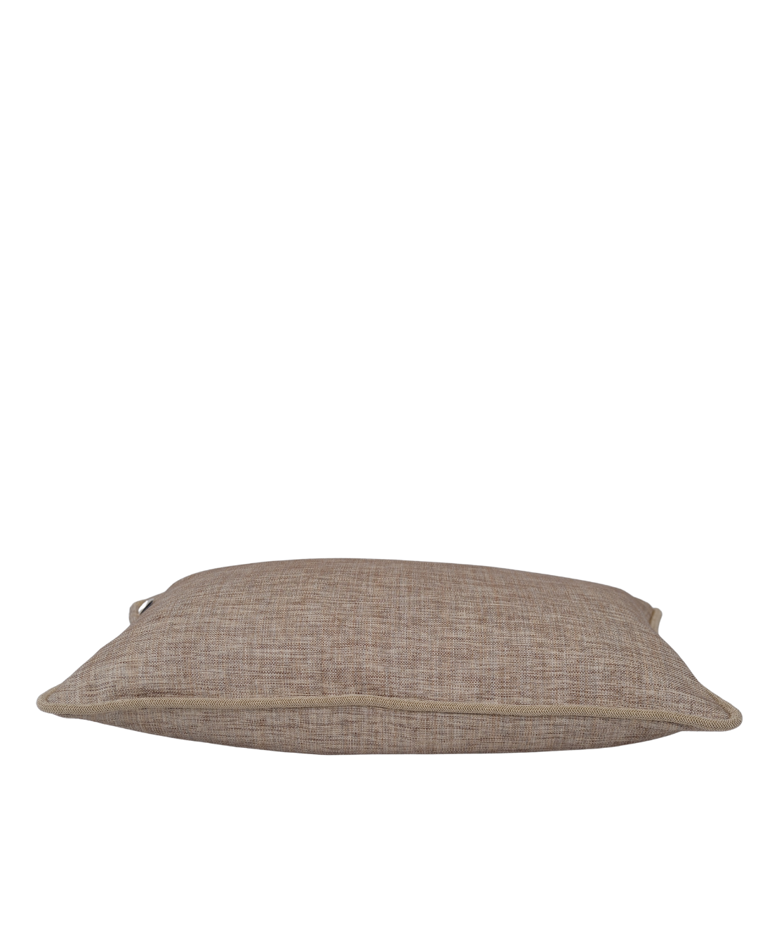 COJIN TAPIZ BEIGE JASPEADO CON VIVO CORDON TRENZADO BEIGE / 60 X 40 CM