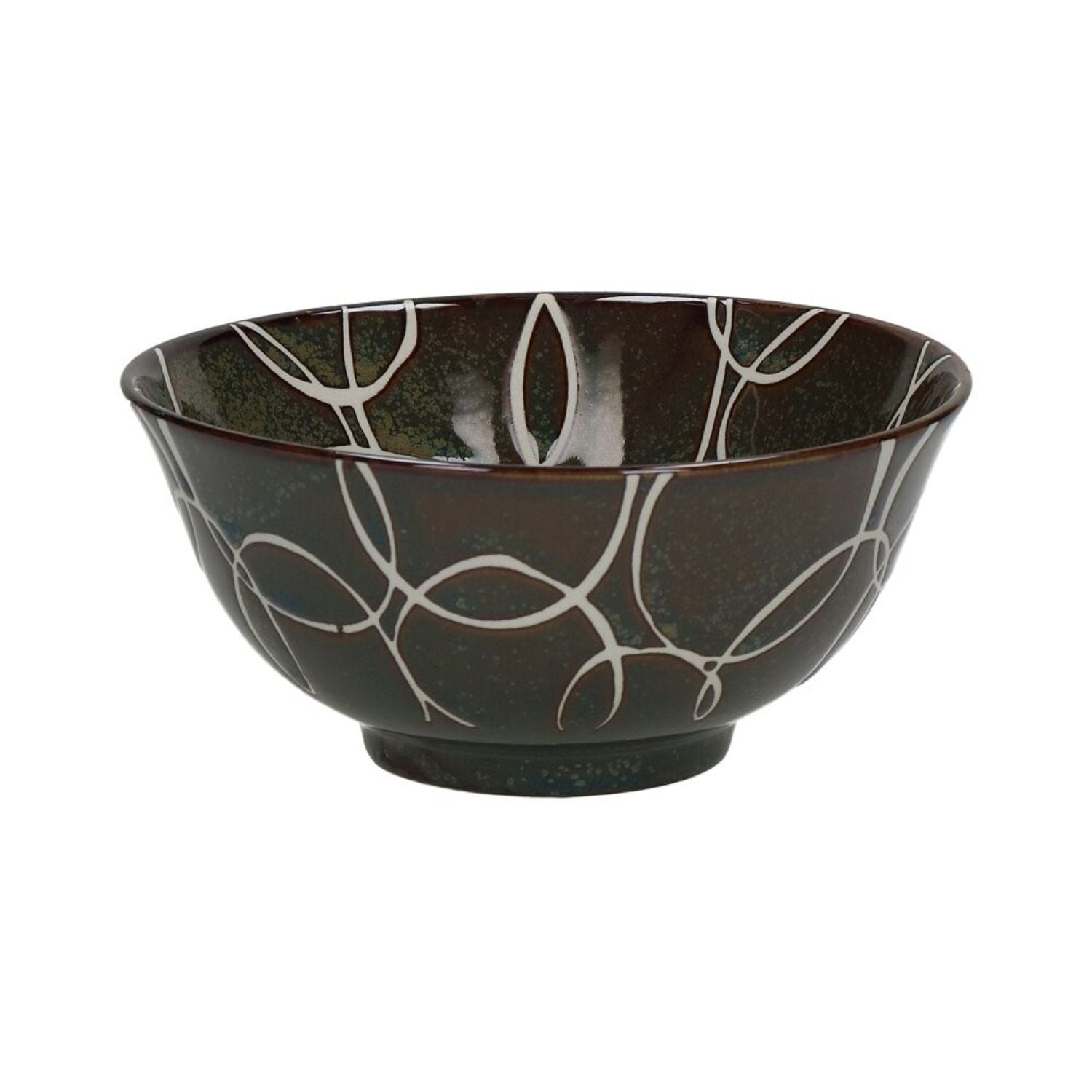 CERÁMICA | BLOOM- Bowl porcelana bronce círculos blancos