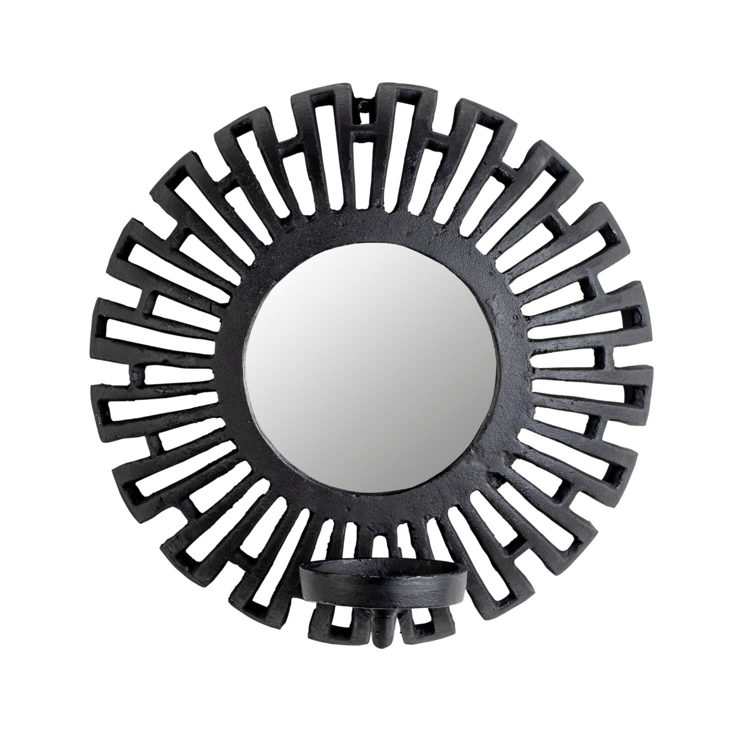 METAL | Wall Candle Holder Aztec Black