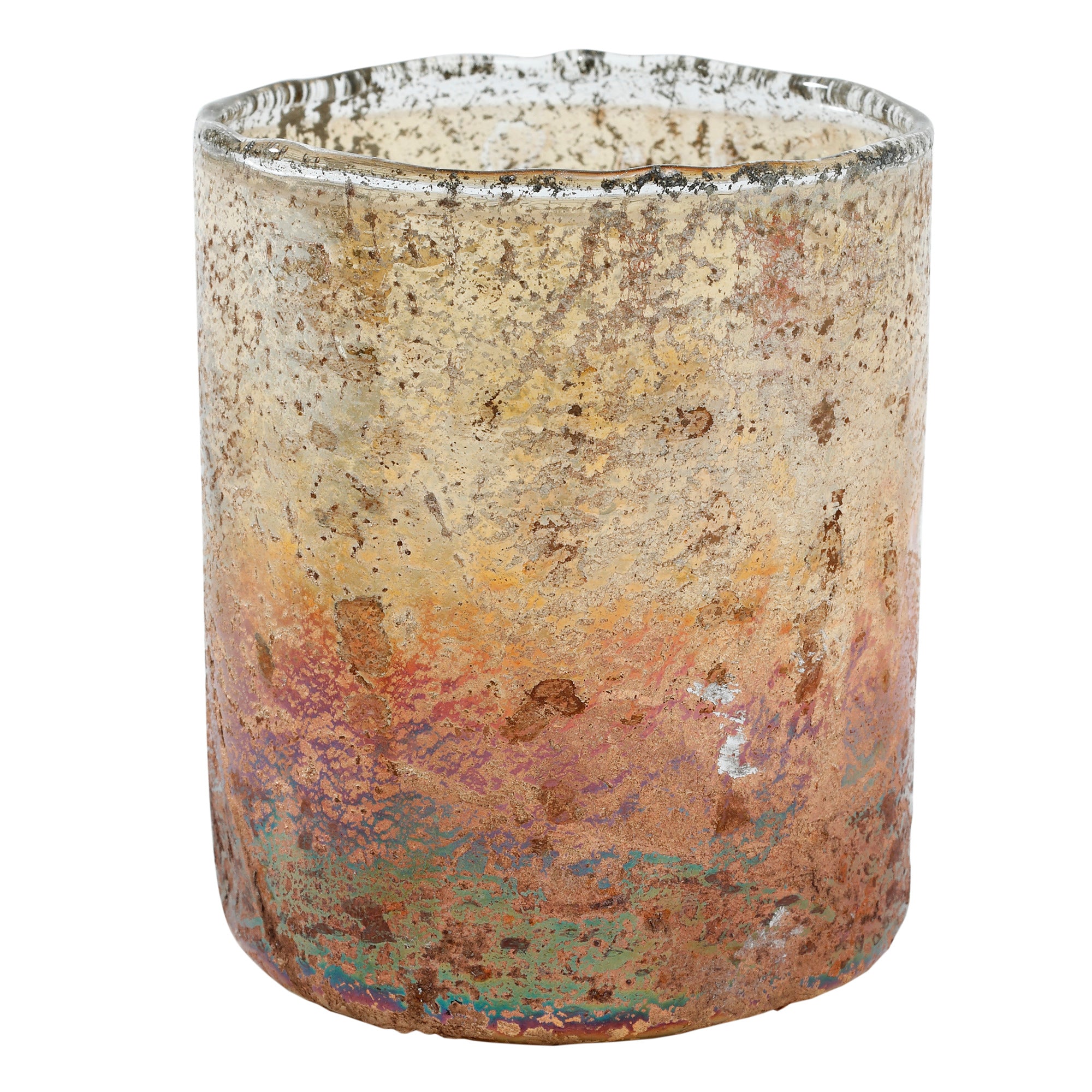 VIDRIO | Tealight vaso CILINDRO colores óxido