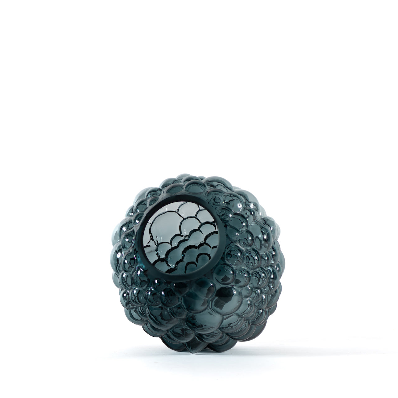 FLORERO BURBUJAS AZUL L / 28D X 30H CM