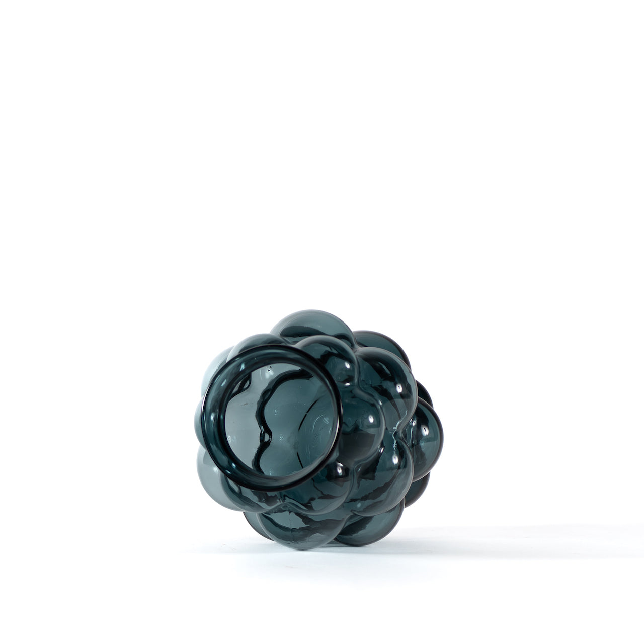 FLORERO BURBUJAS AZUL M / 20D X 28H CM