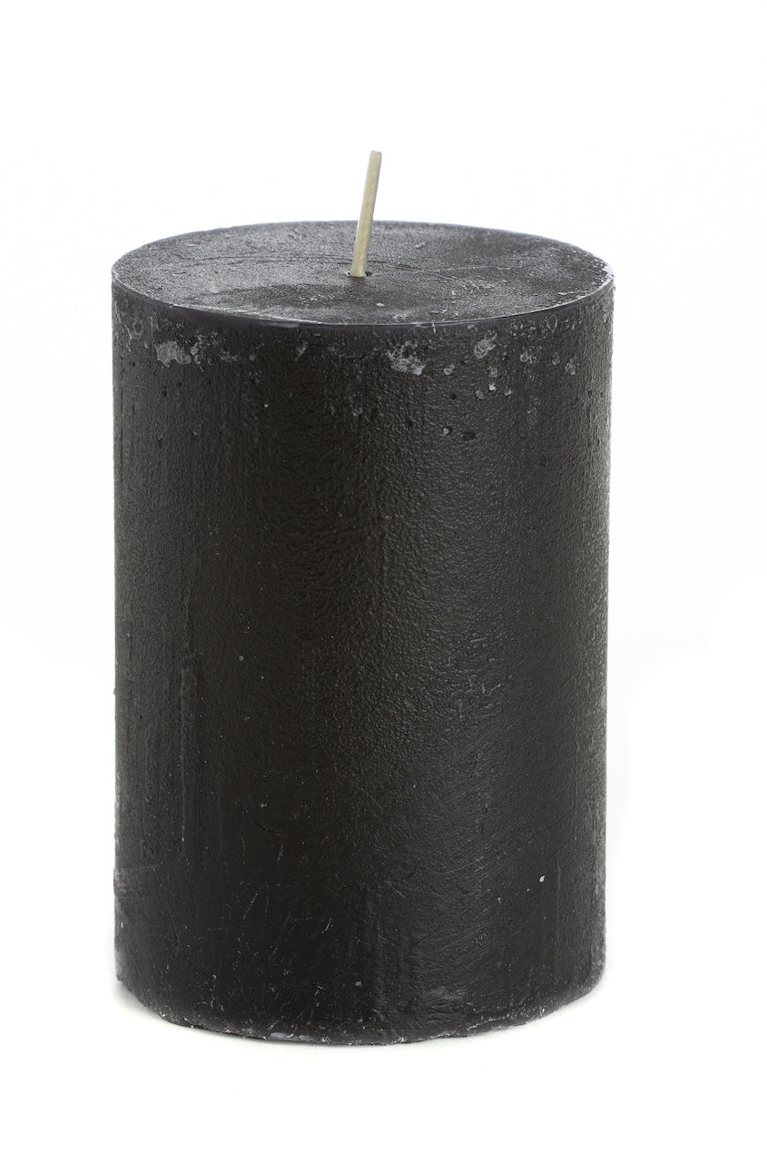 Vela Cilíndrica 7D x 10H CM | Negro | 50 Horas de Duración