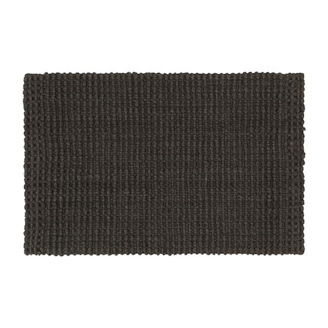 Felpudo de yute color café de 60x90 cm, ideal para un toque natural y acogedor en la entrada.