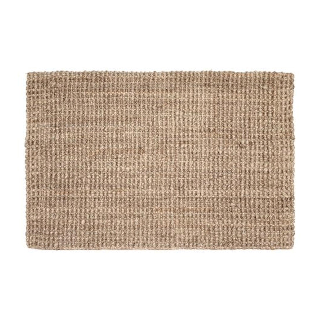 Felpudo de yute color natural de 60x90 cm, diseño ecológico y elegante para entradas.