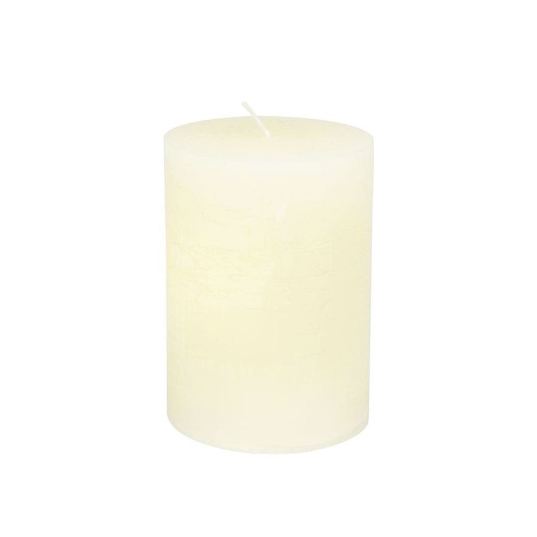 Vela cilíndrica color Off White de 10 cm de diámetro x 15 cm de altura, con una duración de 120 horas.