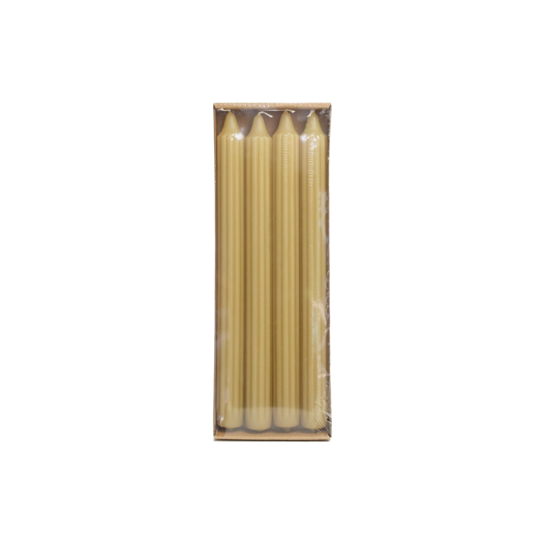 VELA | Set Velas Candelabro Estriada Miel