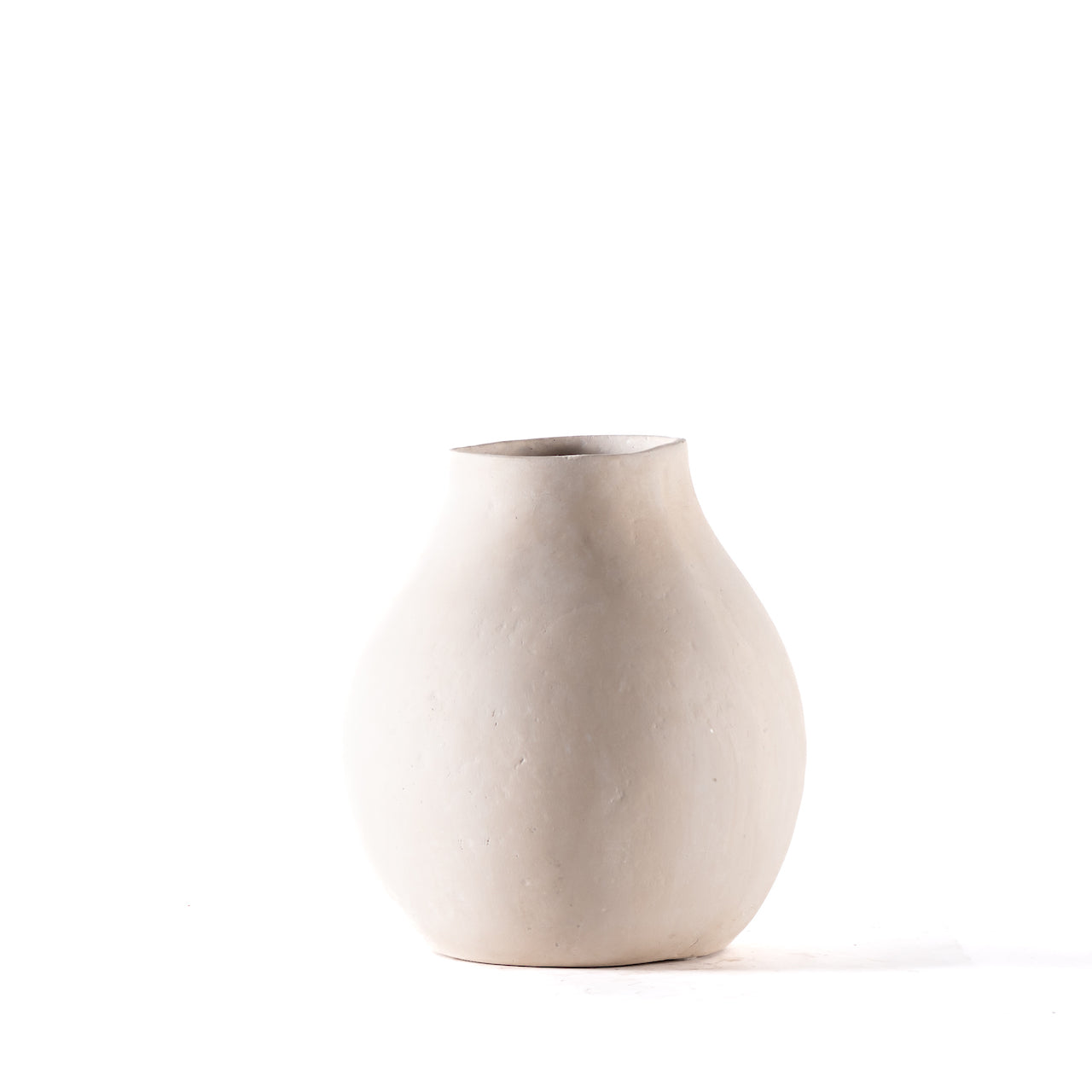 Vasija Arena Opaca de Papel Maché – Elegante y Natural | 27D X 30H CM