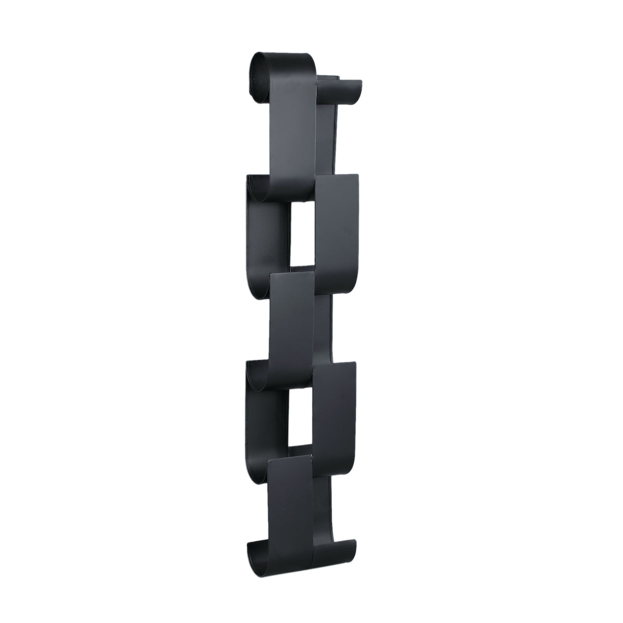 RACK DE VINO NEGRO EN FIERRO / 18.5A x 9P x 92.5H