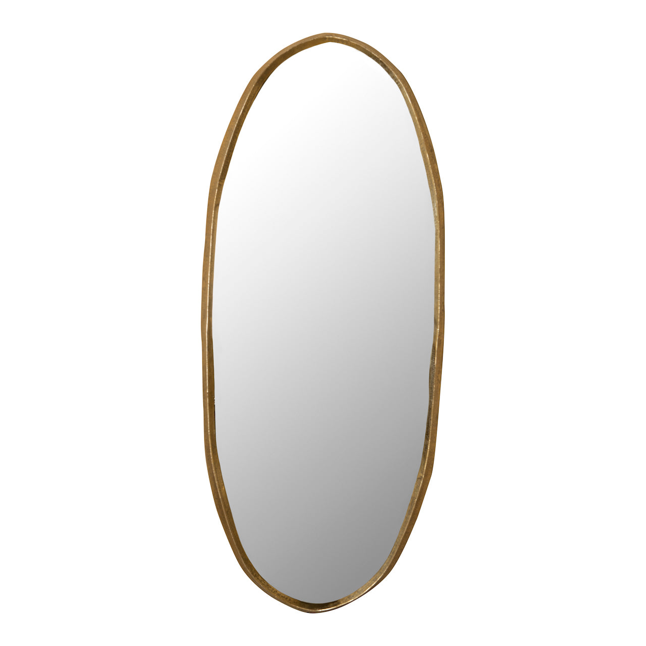 ESPEJO OVALADO BORDE IRREGULAR BRASS /  60A x 2P x 150H CM