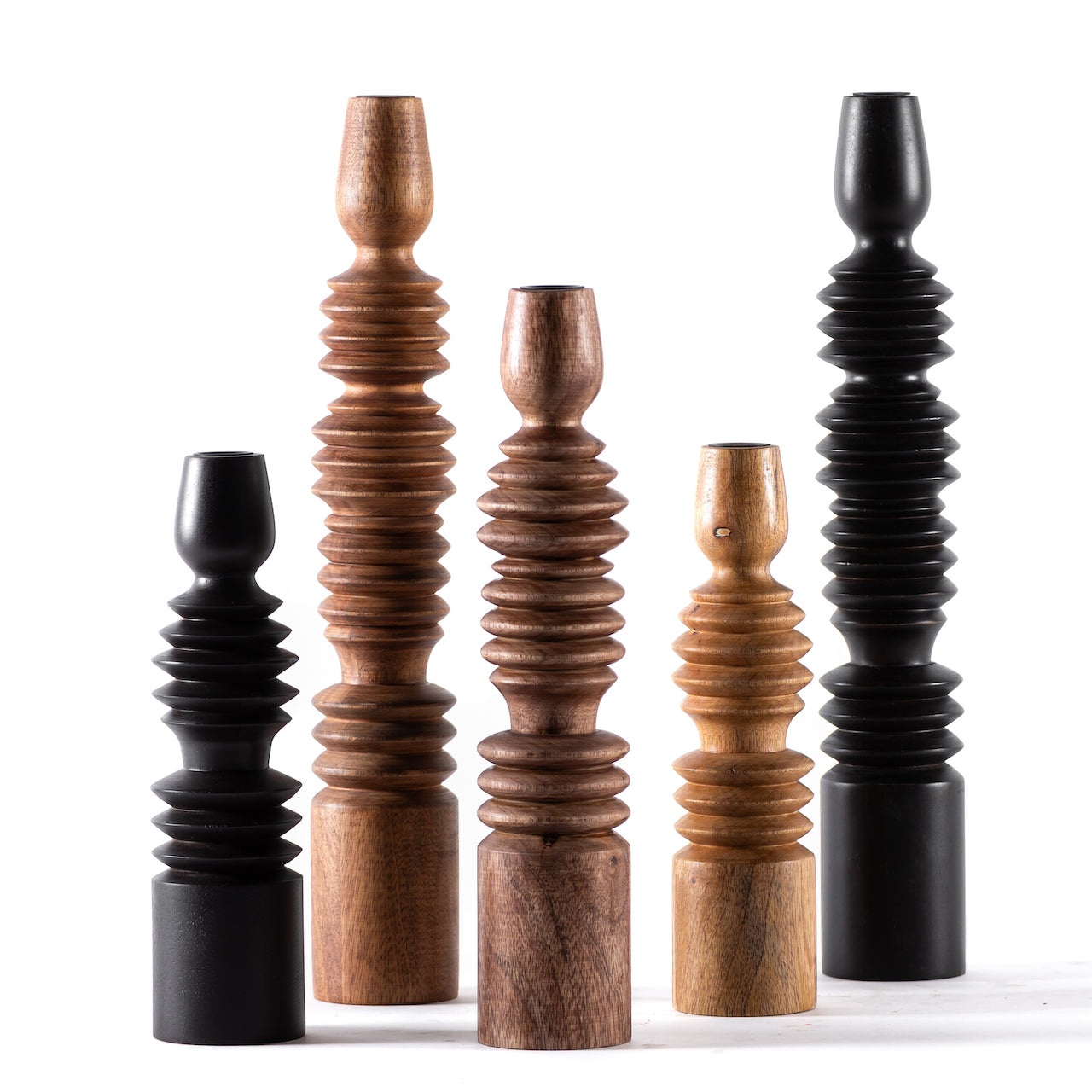 Candelabro Pipe de Madera | Rústico y Moderno