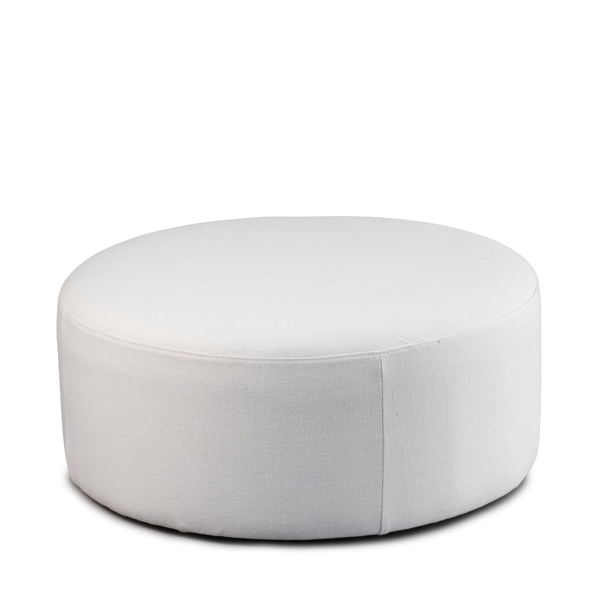 PUF | Valentina 90  lino grueso blanco