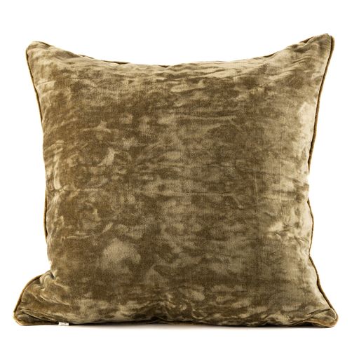 TERCIOPELO VINTAGE VERDE CON VIVO MISMA TELA 60 X 60 CM