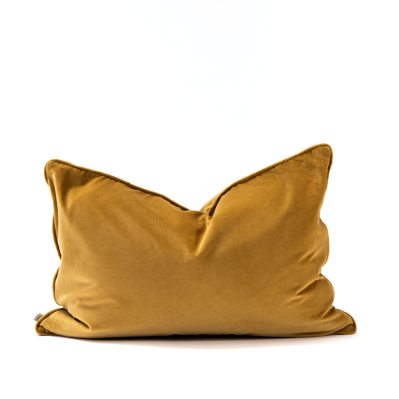 COJÍN TERCIOPELO OCRE VIVO MISMA TELA / 60 X 40 CM