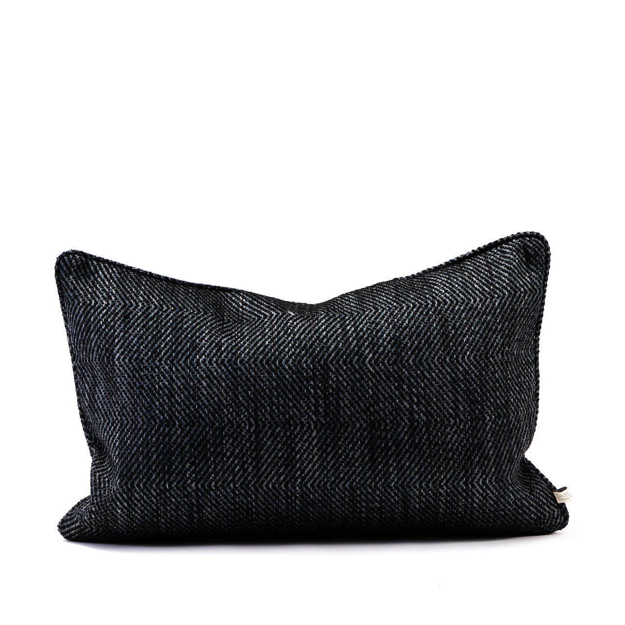 COJIN TAPIZ NEGRO / GRIS VIVO MISMA TELA 60 X 40 CM