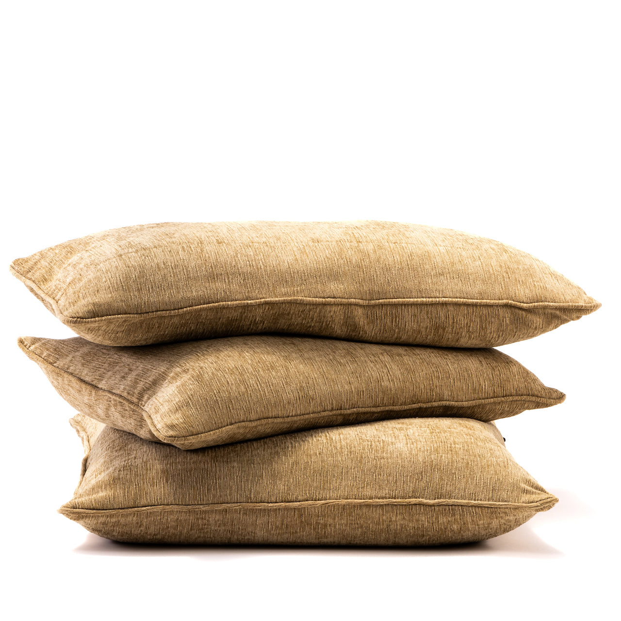 COJIN TAPIZ BEIGE / OCRE CON VIVO MISMA TELA 60 X 60 CM