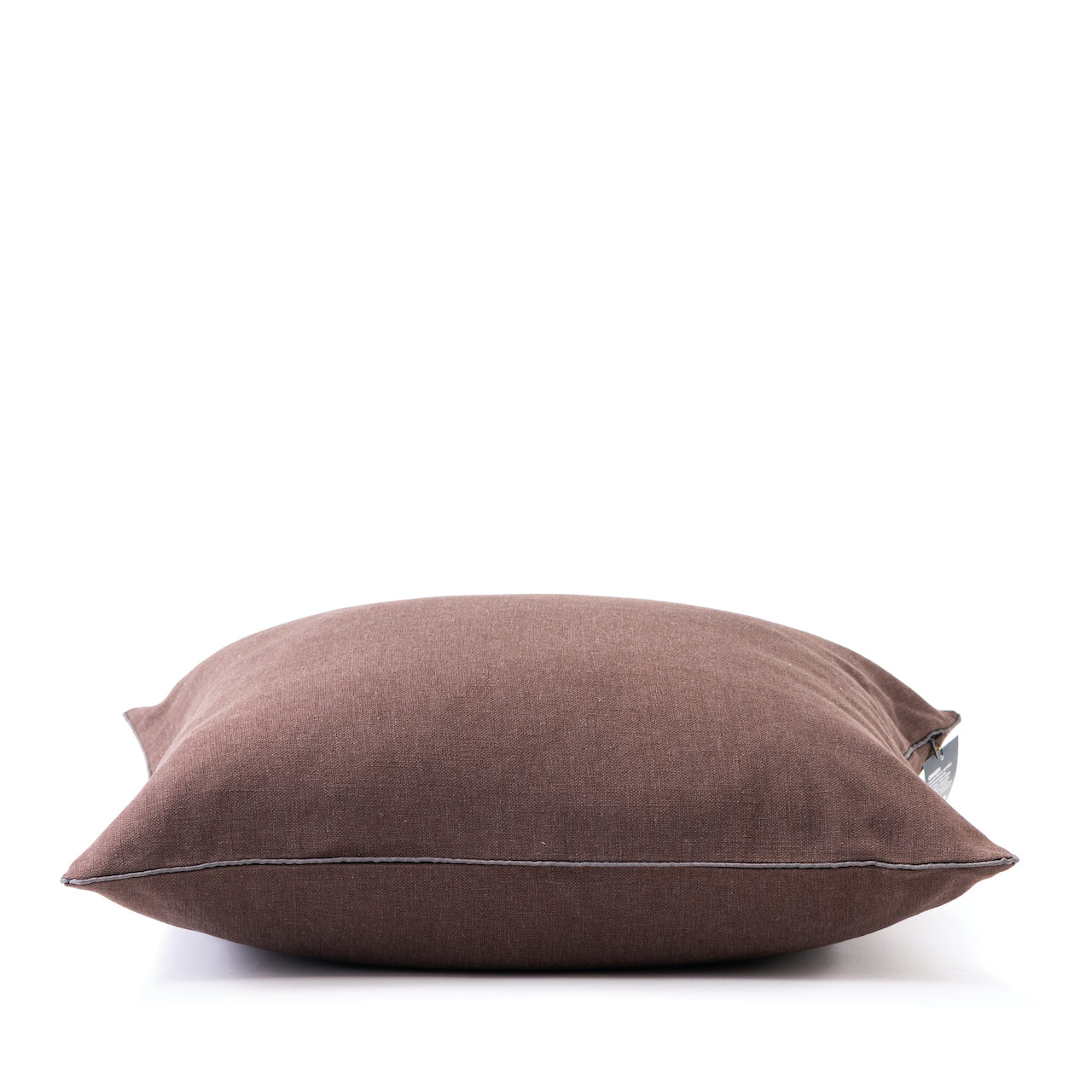 COJIN LINO CHOCOLATE VIVO GRIS 60 X 60 CM